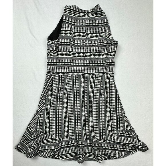 LOFT Outlet Petite Womens Black And White size 6P‎ Woven Pattern Dress - Picture 12 of 14